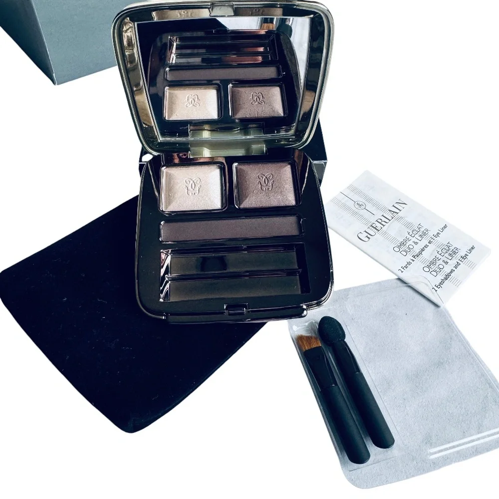 GUERLAIN Ombre Éclat Duo & Liner Eyeshadow Palette L’Heure Fumée 380 New - Picture 1 of 11